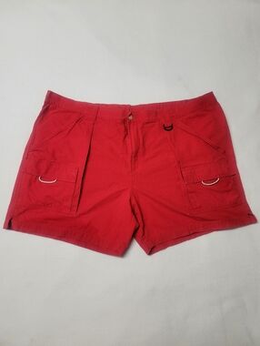 Columbia Shorts Red Men's Sz 3x 7L Cargo Outdoor Hiking Fishing Casual Big&Tall